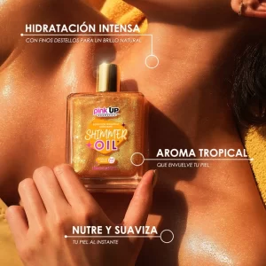 ACEITE CORPORAL HIDRATANTE CON GLITTER SHIMMER OIL WATERMELON&MANGO